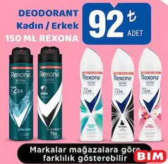 REXONA DEODORANT KADIN / ERKEK 150 ML